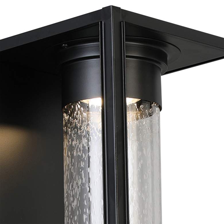 Image 4 Eglo Walker Hill 15 inch High Matte Black LED Outdoor Wall Light more views