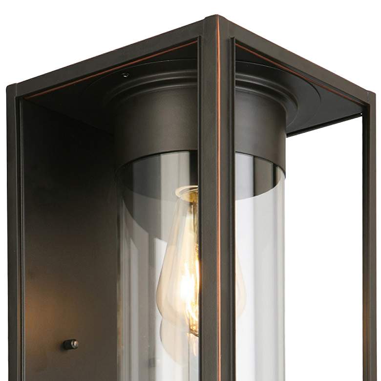 Image 2 Eglo Walker Hill 15"H Oil-Rubbed Bronze Outdoor Wall Light more views