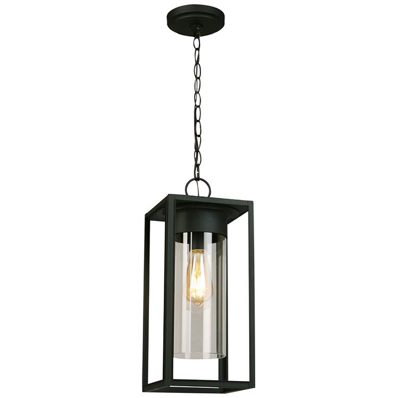 Image 5 Eglo Walker Hill 17 3/4"H Matte Black Outdoor Hanging Light more views