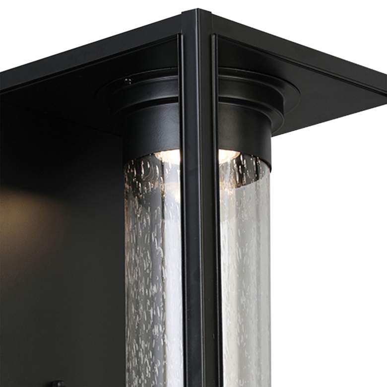 Image 4 Eglo Walker Hill 18 inch High Matte Black LED Outdoor Wall Light more views