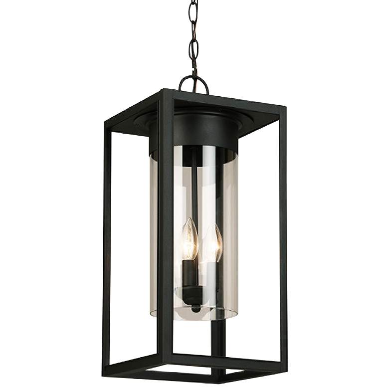Image 2 Eglo Walker Hill 20 3/4" High Matte Black Outdoor Hanging Light