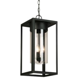Eglo Walker Hill 20 3/4" High Matte Black Outdoor Hanging Light