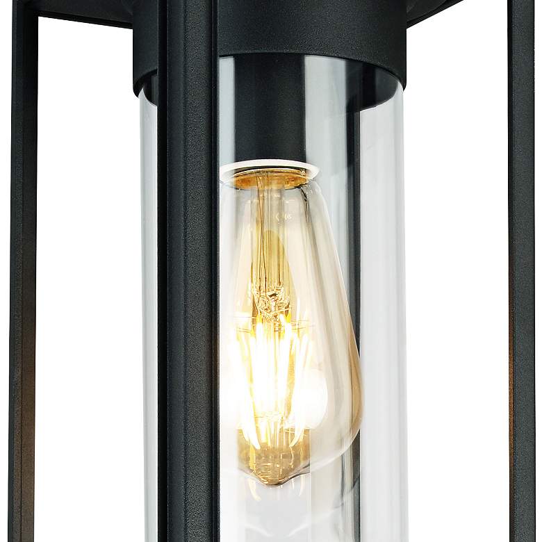 Image 3 Eglo Walker Hill 5 1/2" Wide Black Outdoor Ceiling Light more views
