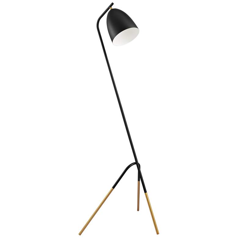 Image 2 Eglo Westlinton 59 inch  Black and Gold Modern Metal Tripod Floor Lamp