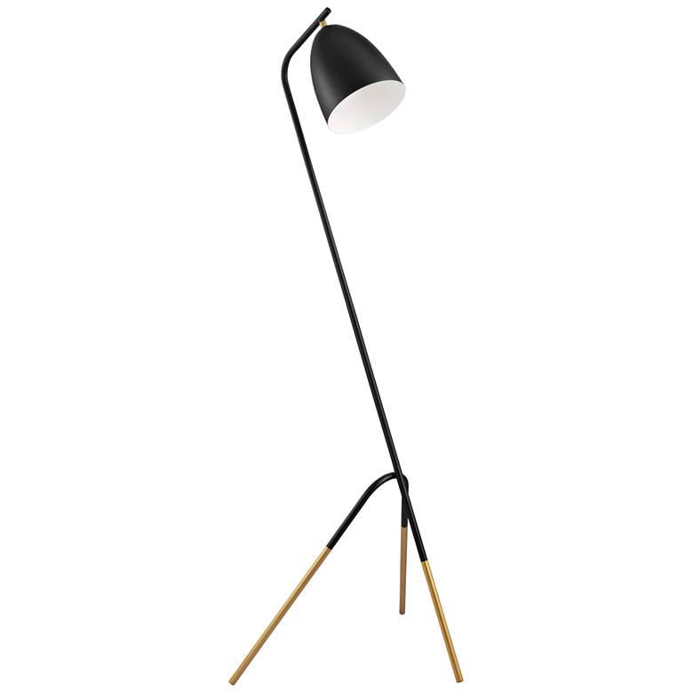 Image 2 Eglo Westlinton 59" Black and Gold Modern Metal Tripod Floor Lamp