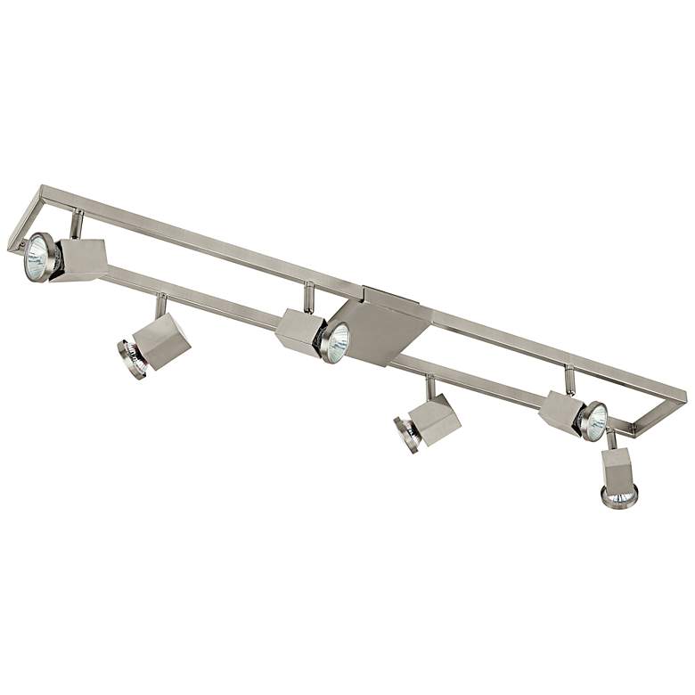 Image 1 Eglo Zeraco 6-Light Architectural Nickel Track Light