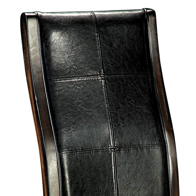 Image 2 Egnew Black Faux Leather Side Chairs Set of 2 more views