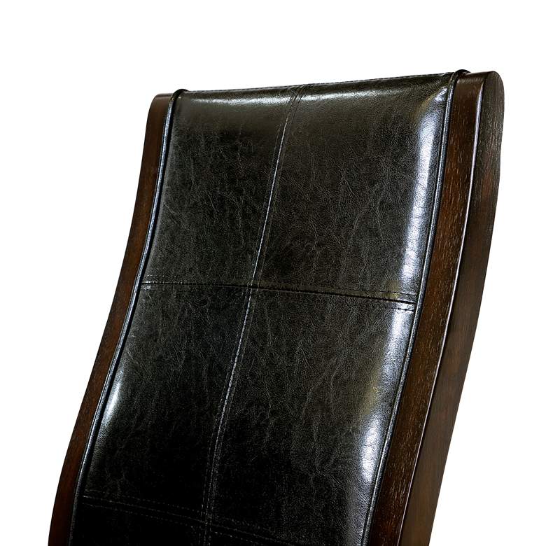 Image 3 Egnew Black Faux Leather Side Chairs Set of 2 more views