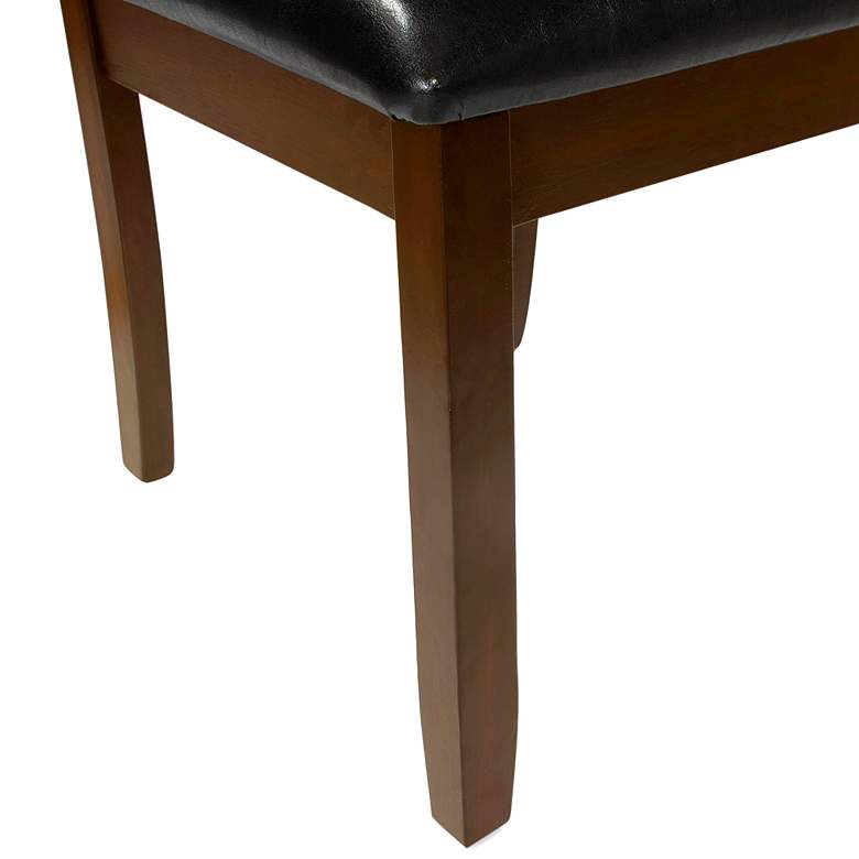 Image 4 Egnew Black Faux Leather Side Chairs Set of 2 more views