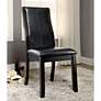 Egnew Black Faux Leather Side Chairs Set of 2