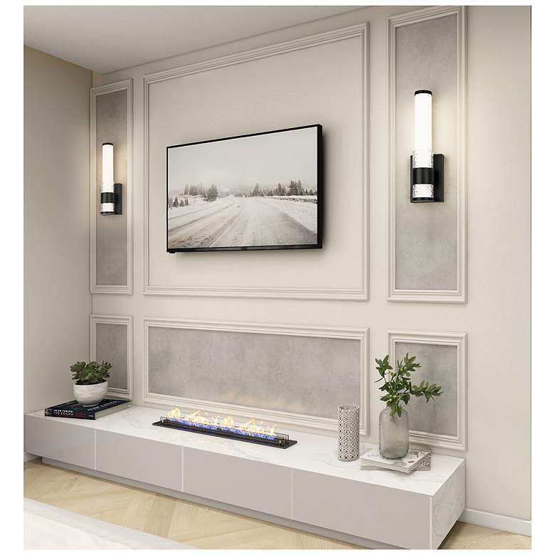 Image 3 Egon by Z-Lite Matte Black LED 1 Light Wall Sconce more views