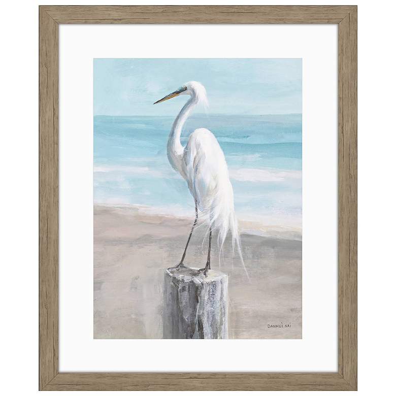Image 1 Egret by the Sea 27"W x 33"H Framed Art