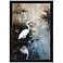 Egret in Lake 40"W x 52"H Framed Art