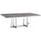 Egypto Gray and Stainless Steel Rectangular Dining Table