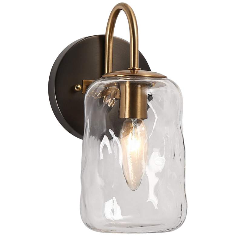 Image 1 Ehart 1-Light Black Gold Bathroom Vanity Light