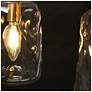 Ehart 33" Wide Gold and Black 6-Light Kitchen Island Chandelier