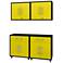 Eiffel 4-Piece Garage Storage Set in Matte Black and Yellow