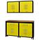 Eiffel 5-Piece Garage Storage Set in Matte Black and Yellow