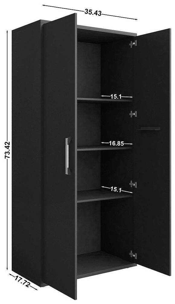 Image 4 Eiffel 73.43 Garage Cabinet in Black Matte more views
