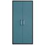 Eiffel 73.43" Garage Cabinet with 4 Adjustable Shelves in Blue Gloss
