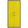Eiffel 73.43" Garage Cabinet with 4 Adjustable Shelves in Yellow Gloss
