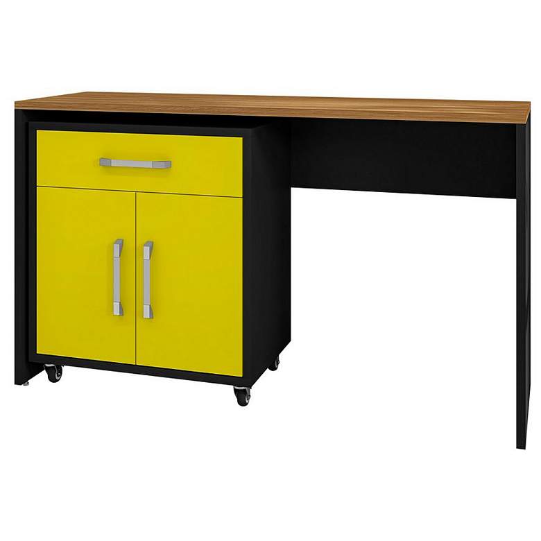 Image 1 Eiffel Garage Work Station Set of 2 in Matte Black and Yellow