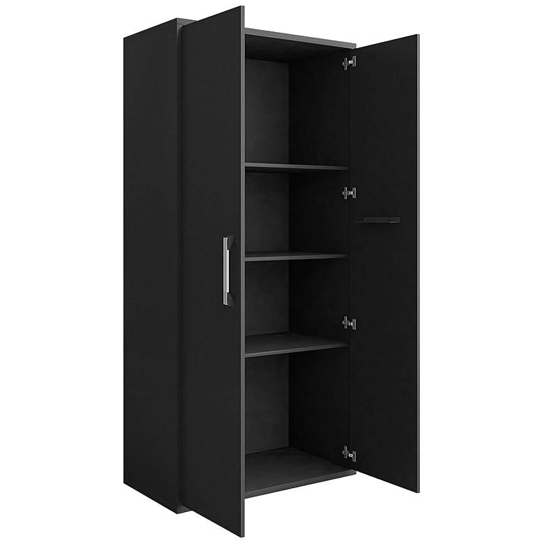 Image 3 Eiffel Storage Cabinet in Matte Black and Grey (Set of 2) more views