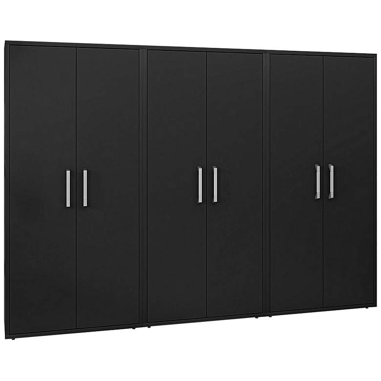 Image 2 Eiffel Storage Cabinet in Matte Black and Grey (Set of 3)