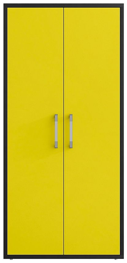 Image 5 Eiffel Storage Cabinet in Matte Black and Yellow (Set of 2) more views