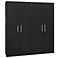 Eiffel Storage Cabinet in Matte Black (Set of 2)