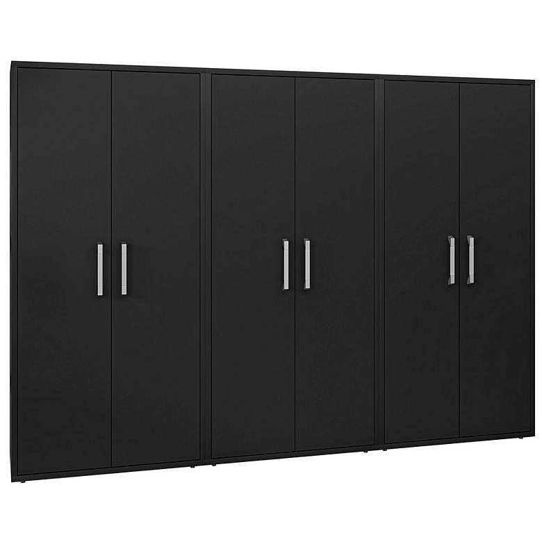 Image 1 Eiffel Storage Cabinet in Matte Black (Set of 3)