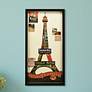 Eiffel Tower 33" High Dimensional Collage Framed Wall Art