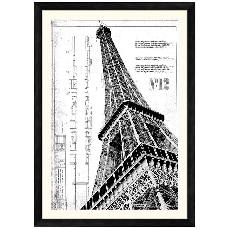 Image 1 Eiffel Tower 42 1/2 inch High Giclee Framed Wall Art