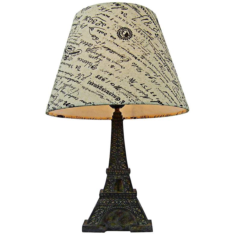 Image 1 Eiffel Tower Paris 15 3/4"H Brown Slate Accent Table Lamp