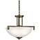 Eileen 17 1/4" Wide Bronze Convertible Pendant/Ceiling Light