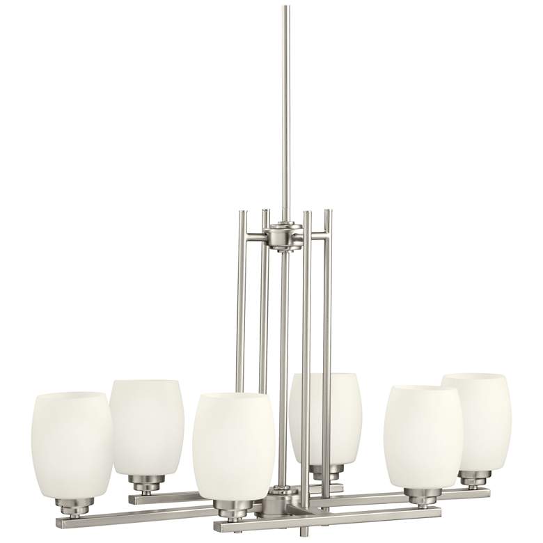 Image 1 Eileen Brushed Nickel Chandelier 6Lt LED
