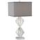 Eileen Crystal Table Lamp with Square Gray Shade