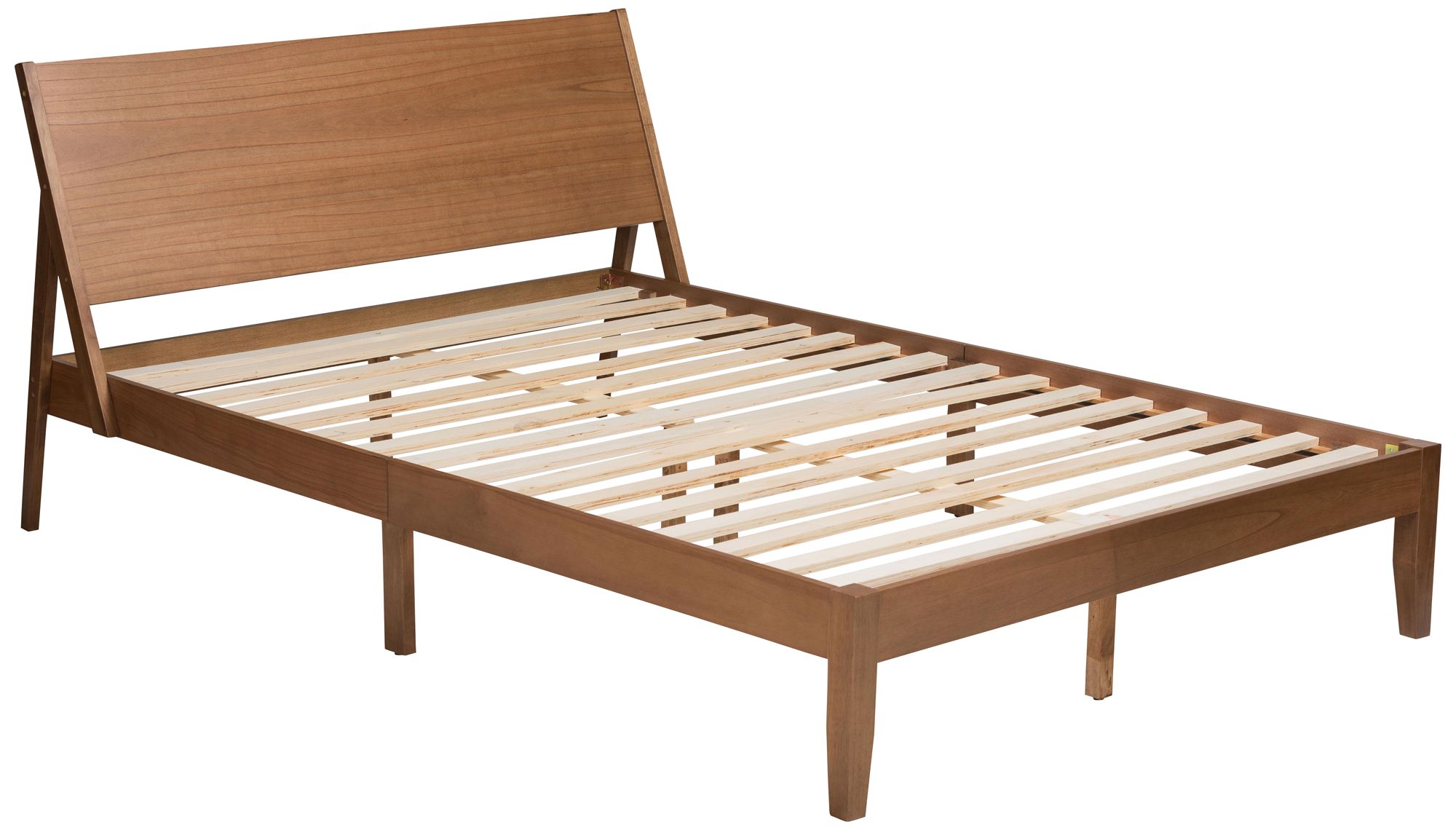 Eileen Walnut Brown Wood Queen Size Platform Bed