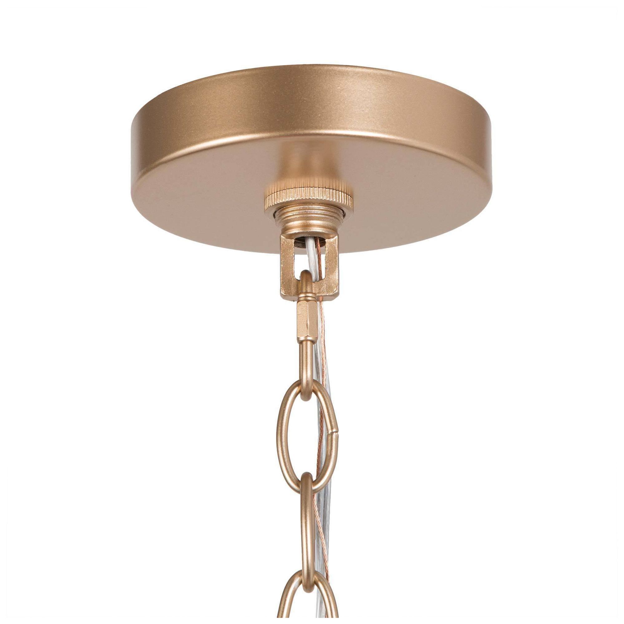 Image 3 Eira 8.7"W 1-Light Modern Gold Glass Kitchen Pendant more views