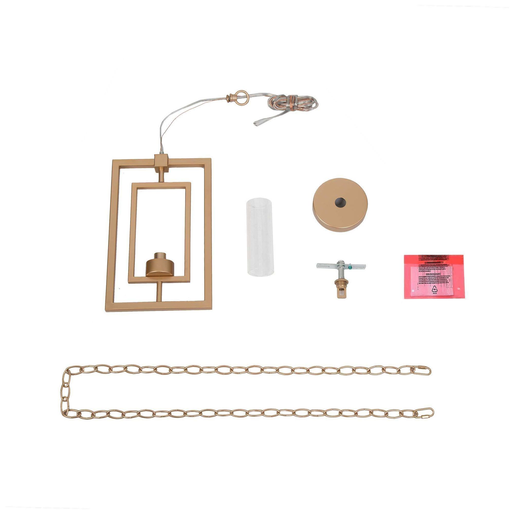 Image 4 Eira 8.7"W 1-Light Modern Gold Glass Kitchen Pendant more views