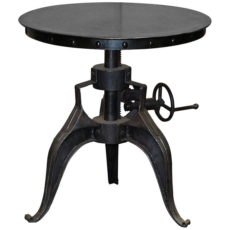 Image 1 Eisen Adjustable Height Black Crank Table