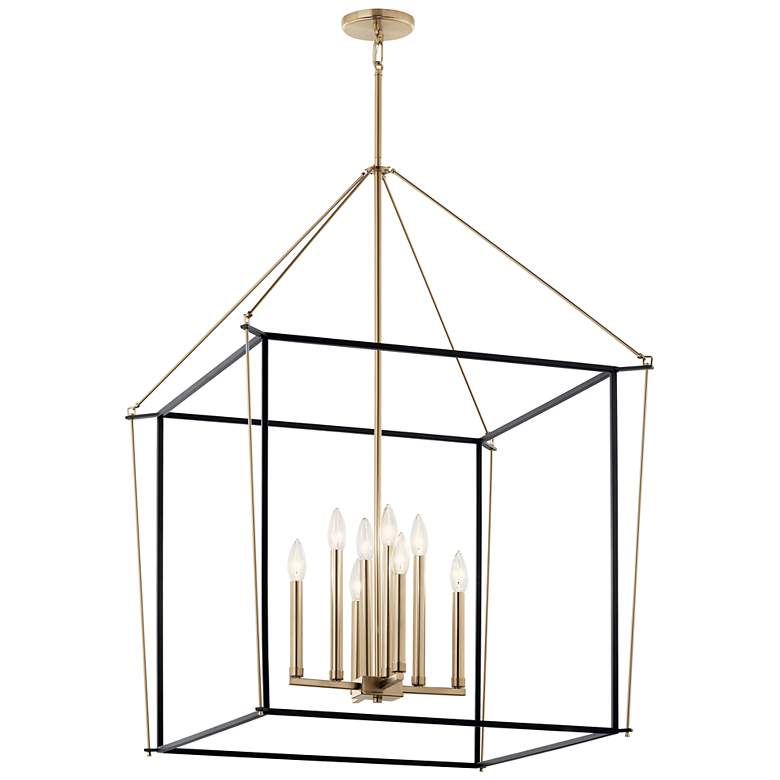 Image 2 Eisley 28 1/4" Wide Black and Champagne Foyer Pendant Light