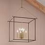 1_Eisley 28 1/4" Wide Black and Champagne Foyer Pendant Light