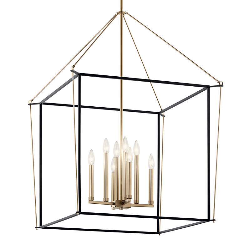 Image 3 Eisley 28 1/4" Wide Black and Champagne Foyer Pendant Light more views
