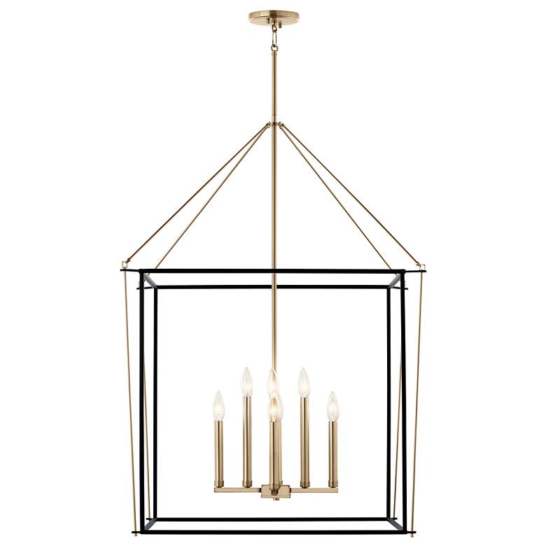 Image 5 Eisley 28 1/4" Wide Black and Champagne Foyer Pendant Light more views