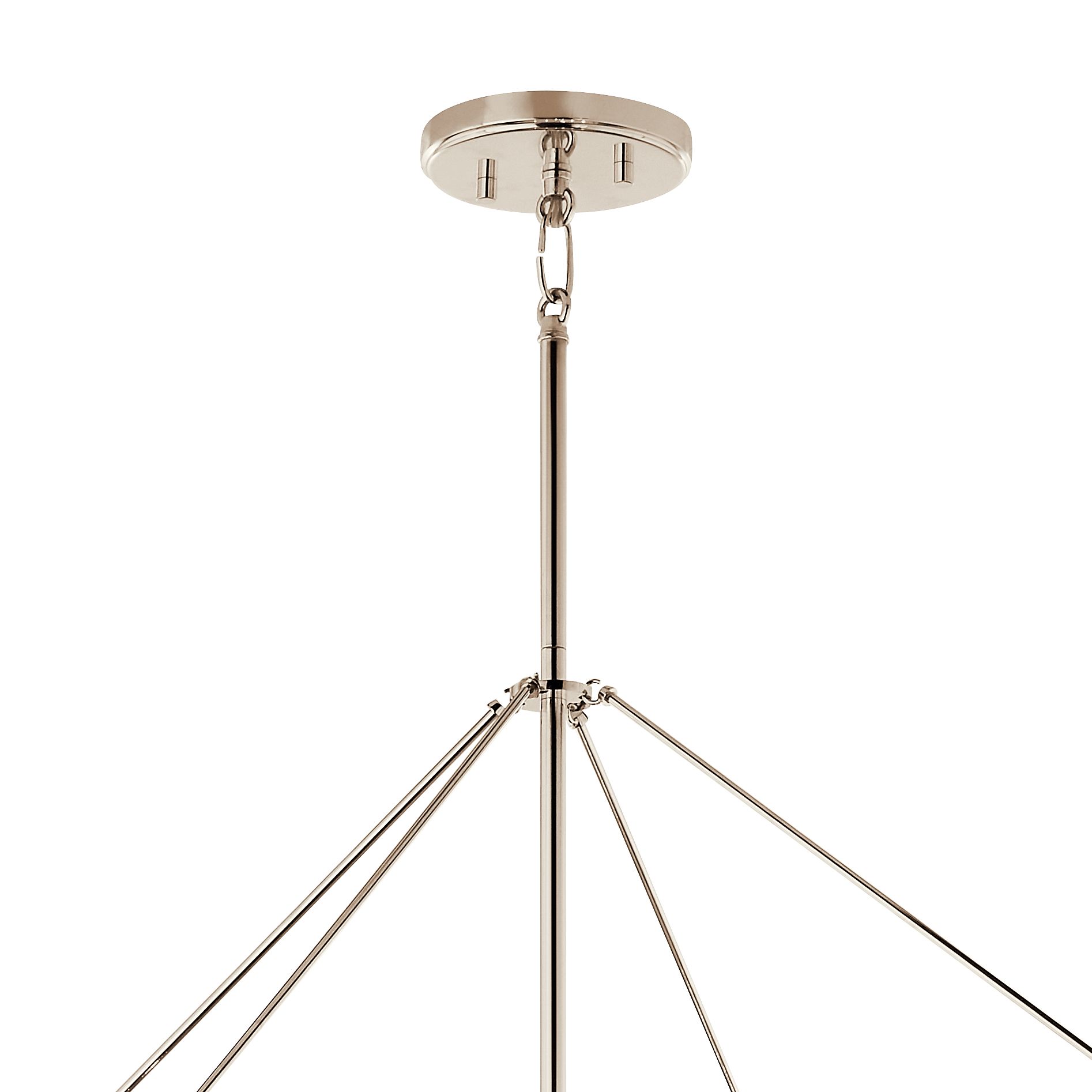 Image 4 Eisley 50 Inch 8 Light 2 Tier Foyer Pendant in Polished Nickel and Black more views