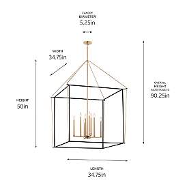 Image5 of Eisley Champagne Bronze Foyer Pendant 8Lt more views