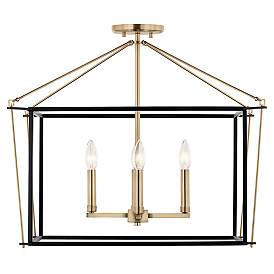 Image5 of Eisley Champagne Bronze Semi Flush Mount 4Lt more views