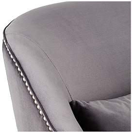 Image5 of Elaina Velvet Dark Gray Accent Chair more views