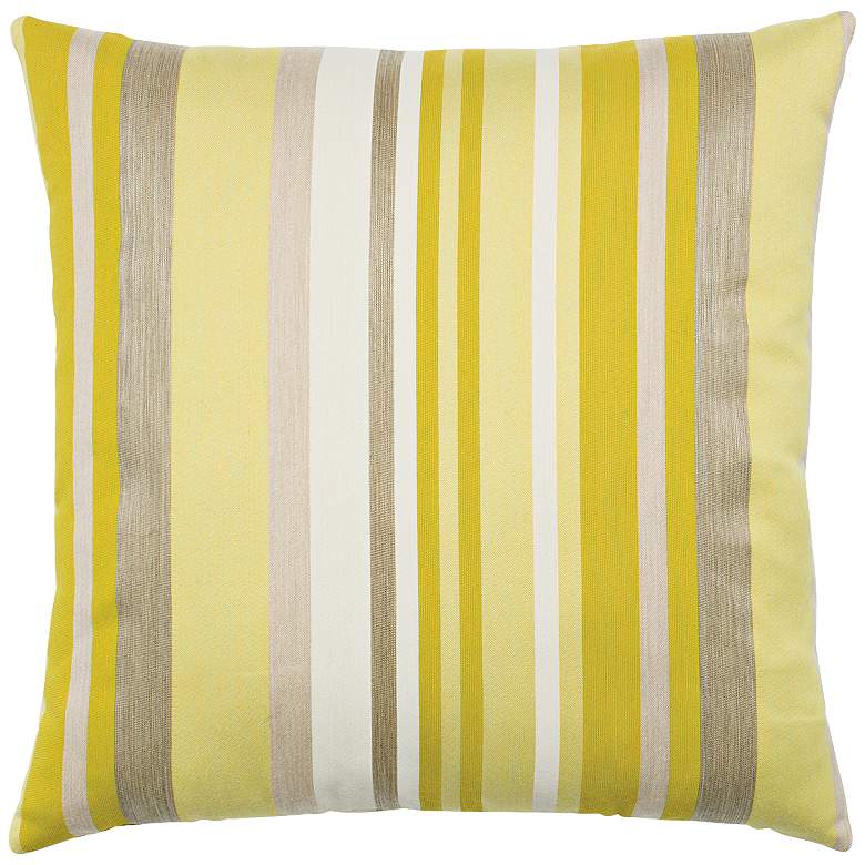 Image 1 Elaine Smith Citrine Stripe 20" Square Indoor-Outdoor Pillow